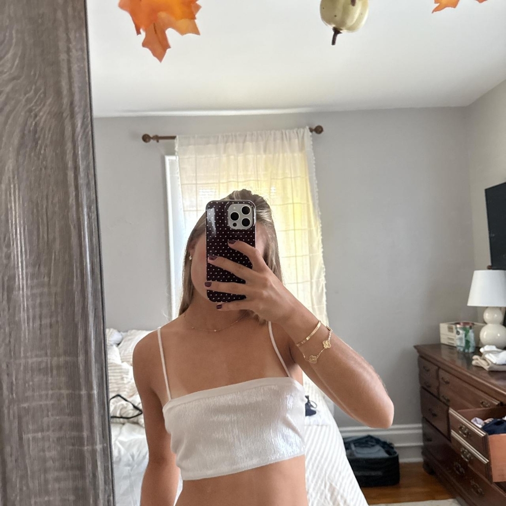 Zara Cream Crop-top